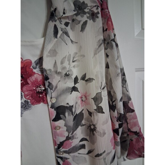 Women's Alfred Dunner Petite 3/4 Sleeve Blouse W/attached Tank Size 10P - Picture 6 of 7